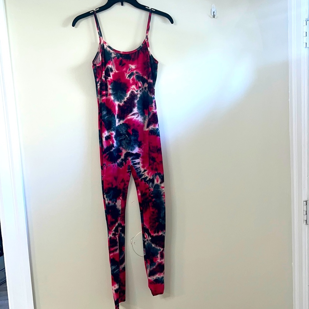 AQ Sport Tie Dye One Piece Romper Size Large